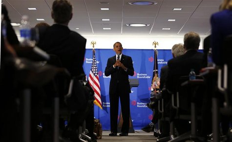 U.S. President Barack Obama speaks at the Business Roundtable in Washington December 5, 2012. REUTERS/Larry Downing U.S. President Barack Obama speaks at the Business Roundtable in Washington December 5, 2012. REUTERS/Larry Downing