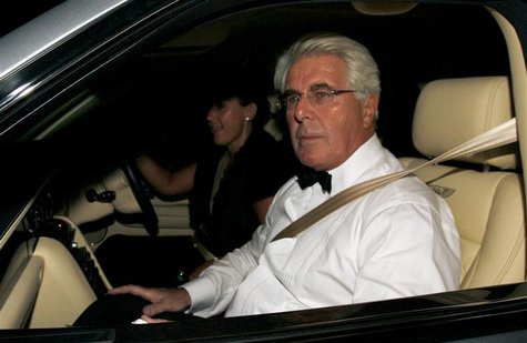 Publicist Max Clifford arrives for music and television mogul Simon Cowell's 50th birthday party celebration at Wrotham Park in Barnet, nort Publicist Max Clifford arrives for music and television mogul Simon Cowell's 50th birthday party celebration at Wrotham Park in Barnet, nort