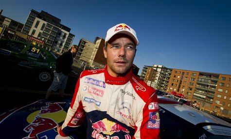 Winner of rally Sebastien Loeb is seen after the FIA World Rally Championship WRC Neste Oil Rally Finland near Jyvaskyla August 4, 2012. REU Winner of rally Sebastien Loeb is seen after the FIA World Rally Championship WRC Neste Oil Rally Finland near Jyvaskyla August 4, 2012. REU