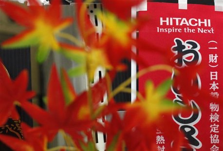 A Hitachi logo is seen at an electronics shop in Tokyo October 27, 2012. REUTERS/Toru Hanai A Hitachi logo is seen at an electronics shop in Tokyo October 27, 2012. REUTERS/Toru Hanai
