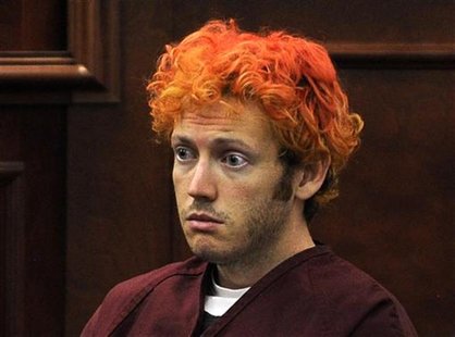 Colorado shooting suspect James Eagan Holmes makes his first court appearance in Aurora, Colorado, July 23, 2012. REUTERS/RJ Sangosti/Pool Colorado shooting suspect James Eagan Holmes makes his first court appearance in Aurora, Colorado, July 23, 2012. REUTERS/RJ Sangosti/Pool