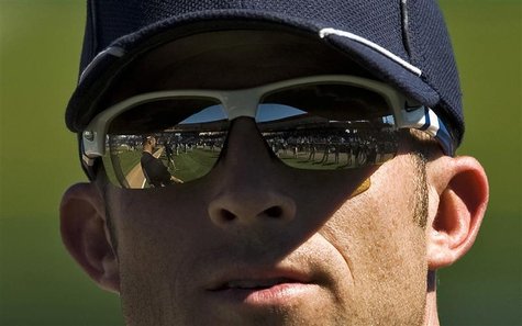 New York Yankees outfielder Brett Gardner stretches with teammates before the start of a spring training baseball game against the Philadelp New York Yankees outfielder Brett Gardner stretches with teammates before the start of a spring training baseball game against the Philadelp
