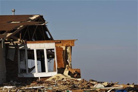 The debris of a home damaged by Superstorm Sandy is seen one month after the disaster at the zone of Union Beach in New Jersey November 29, The debris of a home damaged by Superstorm Sandy is seen one month after the disaster at the zone of Union Beach in New Jersey November 29,