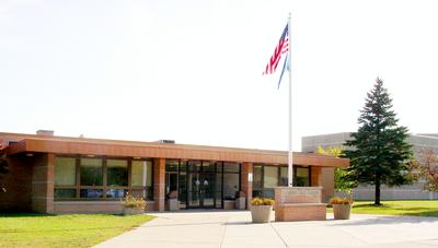 The main entrance to Mosinee High School The main entrance to Mosinee High School