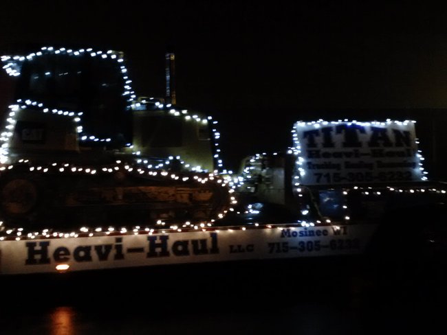 Santa made his appearance at the Mosinee Holiday Parade on Saturday, December 1, 2012 and we got to haul away a lot of presents!