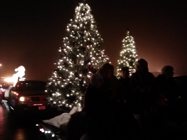 Lighting up the Mosinee Holiday Parade on a festive Saturday evening 12/1/2012