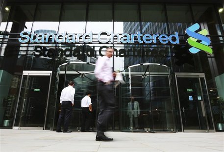 An exterior view of the Standard Chartered headquarters is seen in London August 7, 2012. REUTERS/Olivia Harris An exterior view of the Standard Chartered headquarters is seen in London August 7, 2012. REUTERS/Olivia Harris