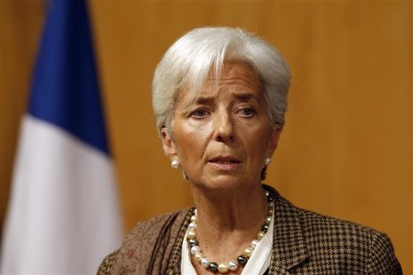 International Monetary Fund (IMF) Managing Director Christine Lagarde speaks during the conference "Growth and integration in solidarity: wh International Monetary Fund (IMF) Managing Director Christine Lagarde speaks during the conference "Growth and integration in solidarity: wh