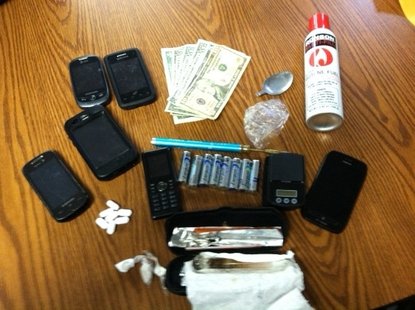 Meth and items used in Meth production. Meth and items used in Meth production.
