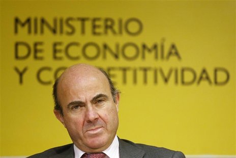 Spanish Economy Minister Luis de Guindos attends a joint news conference with Organisation for Economic Co-operation and Development (OECD) Spanish Economy Minister Luis de Guindos attends a joint news conference with Organisation for Economic Co-operation and Development (OECD)