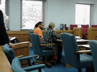 Suspect Tyshun Meeks in court with attorney Shawn Paul, December 10 2012 Suspect Tyshun Meeks in court with attorney Shawn Paul, December 10 2012