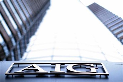 The logo of American International Group (AIG) is seen at their offices in New York September 18, 2008. REUTERS/Eric Thayer The logo of American International Group (AIG) is seen at their offices in New York September 18, 2008. REUTERS/Eric Thayer