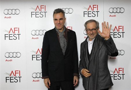Director of the movie Steven Spielberg (R) and cast member Daniel Day-Lewis pose at the premiere of "Lincoln" during the AFI Fest 2012 at th Director of the movie Steven Spielberg (R) and cast member Daniel Day-Lewis pose at the premiere of "Lincoln" during the AFI Fest 2012 at th