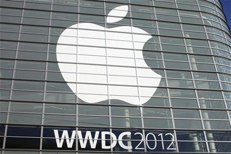An Apple logo is seen at the Apple Worldwide Developers Conference 2012 in San Francisco, California June 11, 2012. REUTERS/Stephen Lam An Apple logo is seen at the Apple Worldwide Developers Conference 2012 in San Francisco, California June 11, 2012. REUTERS/Stephen Lam