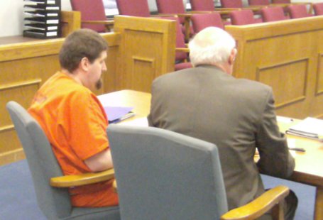 William Hebbe in court with his attorney William Hebbe in court with his attorney