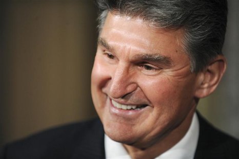 Senator Joe Manchin (D-WV) smiles after being ceremonially sworn in at the US Capitol in Washington, November 15, 2010. REUTERS/Jonathan Ern Senator Joe Manchin (D-WV) smiles after being ceremonially sworn in at the US Capitol in Washington, November 15, 2010. REUTERS/Jonathan Ern