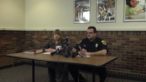 Green Bay Area Public School District Executive Director of Pupil Services Barbara Dorff (left) and Green Bay Police Lt. Todd LePine hold a press conference on school security Monday December 17, 2012. Green Bay Area Public School District Executive Director of Pupil Services Barbara Dorff (left) and Green Bay Police Lt. Todd LePine hold a press conference on school security Monday December 17, 2012.