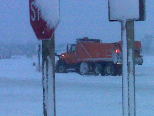 A plow clears snow in Little Chute on December 9, 2009. (courtesy of FOX 11). A plow clears snow in Little Chute on December 9, 2009. (courtesy of FOX 11).