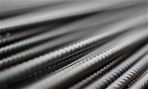 Finished steel bars for building construction are pictured at the steel mill of German steel maker Lech-Stahlwerke GmbH in Meitingen near Au Finished steel bars for building construction are pictured at the steel mill of German steel maker Lech-Stahlwerke GmbH in Meitingen near Au