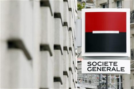 General view of the logo outside a branch of French bank Societe Generale in Paris September 13, 2011. REUTERS/Charles Platiau General view of the logo outside a branch of French bank Societe Generale in Paris September 13, 2011. REUTERS/Charles Platiau