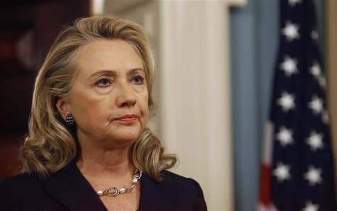 U.S. Secretary of State Hillary Clinton delivers remarks at the State Department in Washington on the deaths of U.S. embassy staff in Bengha U.S. Secretary of State Hillary Clinton delivers remarks at the State Department in Washington on the deaths of U.S. embassy staff in Bengha