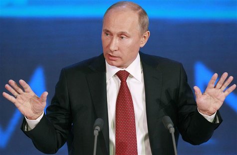 Russia's President Vladimir Putin speaks during his annual news conference in Moscow, December 20, 2012. REUTERS/Maxim Shemetov Russia's President Vladimir Putin speaks during his annual news conference in Moscow, December 20, 2012. REUTERS/Maxim Shemetov