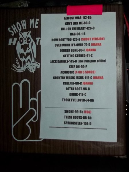 Eric Church's set list