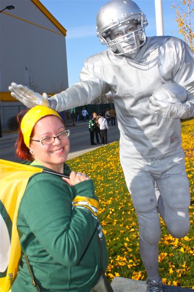 Caught by the Y100 cameras at Lambeau Field