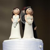 Two bride figurines adorn the top of a wedding cake during an illegal same-sex wedding ceremony in central Melbourne August 1, 2009. REUTERS Two bride figurines adorn the top of a wedding cake during an illegal same-sex wedding ceremony in central Melbourne August 1, 2009. REUTERS