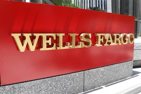 The logo for Wells Fargo bank is pictured in downtown Los Angeles, California July 17, 2012. REUTERS/Fred Prouser The logo for Wells Fargo bank is pictured in downtown Los Angeles, California July 17, 2012. REUTERS/Fred Prouser