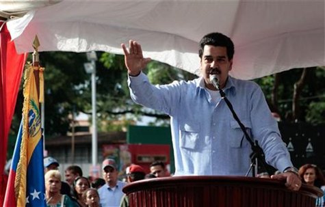 Venezuelan vice president Nicolas Maduro reads a statement about President Hugo Chavez's health condition in Guarico, in this Miraflores Pal Venezuelan vice president Nicolas Maduro reads a statement about President Hugo Chavez's health condition in Guarico, in this Miraflores Pal