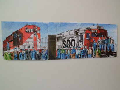 Soo Line mural working design Soo Line mural working design