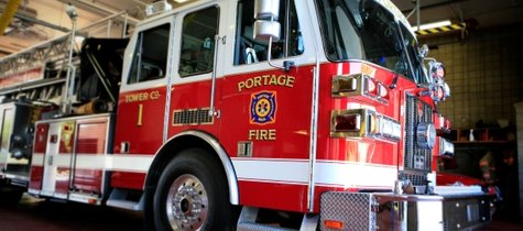 Portage fire Department puts out fire quickly but credits passerby for preventing a tragedy. Portage fire Department puts out fire quickly but credits passerby for preventing a tragedy.