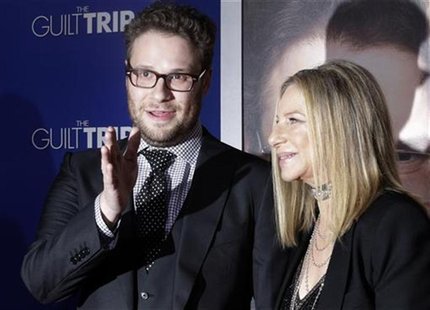 Barbra Streisand and Seth Rogen, stars of the new film "The Guilt Trip" pose as they arrive at the film's premiere in Los Angeles December 1 Barbra Streisand and Seth Rogen, stars of the new film "The Guilt Trip" pose as they arrive at the film's premiere in Los Angeles December 1