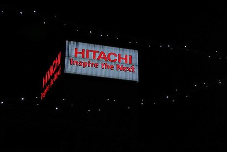 A logo of Hitachi is pictured at Hitachi, northeast of Tokyo December 24, 2012. REUTERS/Yuriko Nakao A logo of Hitachi is pictured at Hitachi, northeast of Tokyo December 24, 2012. REUTERS/Yuriko Nakao