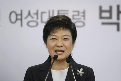 South Korea's conservative President-elect Park Geun-hye speaks during a news conference at the main office of ruling Saenuri Party in Seoul South Korea's conservative President-elect Park Geun-hye speaks during a news conference at the main office of ruling Saenuri Party in Seoul