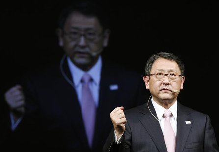 Toyota Motor Corp President Akio Toyoda speaks during a news conference in Tokyo December 25, 2012. Analysts say a continued slide in the Ja Toyota Motor Corp President Akio Toyoda speaks during a news conference in Tokyo December 25, 2012. Analysts say a continued slide in the Ja