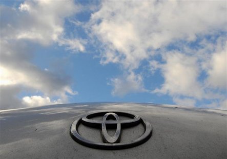 A Toyota Logo is pictured on a Prius car at a Toyota dealership in west London February 9, 2010. REUTERS/Toby Melville A Toyota Logo is pictured on a Prius car at a Toyota dealership in west London February 9, 2010. REUTERS/Toby Melville