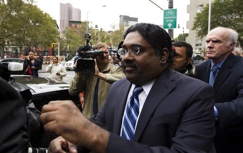 Galleon hedge fund founder Raj Rajaratnam departs Manhattan Federal Court after his sentencing in New York October 13, 2011. REUTERS/Lucas J Galleon hedge fund founder Raj Rajaratnam departs Manhattan Federal Court after his sentencing in New York October 13, 2011. REUTERS/Lucas J