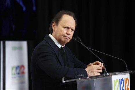 Actor Billy Crystal speaks to the media backstage during the "12-12-12" benefit concert for victims of Superstorm Sandy at Madison Square Ga Actor Billy Crystal speaks to the media backstage during the "12-12-12" benefit concert for victims of Superstorm Sandy at Madison Square Ga