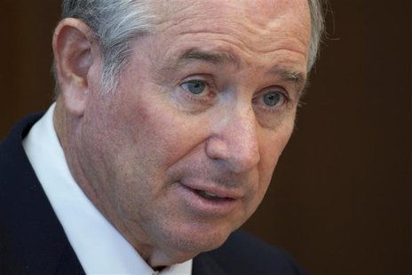 Stephen A. Schwarzman, Chairman, CEO and Co-Founder of the Blackstone Group, speaks during a news conference in Hong Kong October 26, 2012. Stephen A. Schwarzman, Chairman, CEO and Co-Founder of the Blackstone Group, speaks during a news conference in Hong Kong October 26, 2012.
