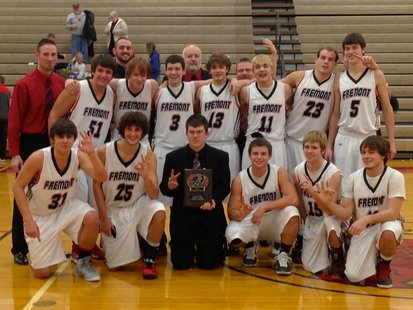 The Fremont Eagles won their third consecutive Cardinal Holiday Hoops boys varsity title on December 28, 2012. The Fremont Eagles won their third consecutive Cardinal Holiday Hoops boys varsity title on December 28, 2012.