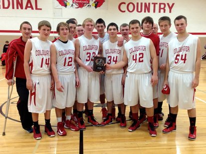 The Coldwater Cardinal JV boys basketball team with their 2012 Cardinal Holiday Hoops trophy. The Coldwater Cardinal JV boys basketball team with their 2012 Cardinal Holiday Hoops trophy.