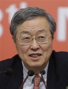 China's Central Bank Governor Zhou Xiaochuan answers a question during a news conference held on the sidelines of the18th National Congress China's Central Bank Governor Zhou Xiaochuan answers a question during a news conference held on the sidelines of the18th National Congress