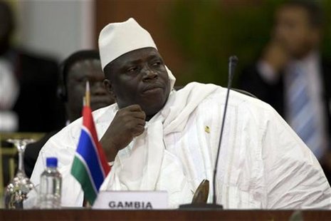 Gambia's President Al Hadji Yahya Jammeh attends the plenary session of the Africa-South America Summit on Margarita Island September 27, 20 Gambia's President Al Hadji Yahya Jammeh attends the plenary session of the Africa-South America Summit on Margarita Island September 27, 20