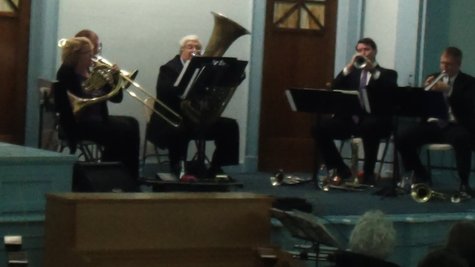 This brass quintet got a standing ovation when they were through. This brass quintet got a standing ovation when they were through.