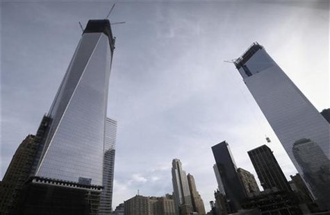 Cranes tower over the World Trade Center site in New York's lower Manhattan, December 12, 2012. REUTERS/Brendan McDermid Cranes tower over the World Trade Center site in New York's lower Manhattan, December 12, 2012. REUTERS/Brendan McDermid