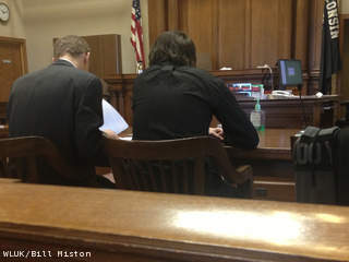 Zachary Gauthier, 18, appears in Manitowoc County court with his attorney Jan. 2, 2013, for his sentencing for a crash that killed two other teens. (courtesy of FOX 11). Zachary Gauthier, 18, appears in Manitowoc County court with his attorney Jan. 2, 2013, for his sentencing for a crash that killed two other teens. (courtesy of FOX 11).