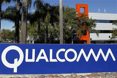 A Qualcomm sign is seen at one of Qualcomm's numerous buildings located on its San Diego Campus February 7, 2011. REUTERS/Mike Blake A Qualcomm sign is seen at one of Qualcomm's numerous buildings located on its San Diego Campus February 7, 2011. REUTERS/Mike Blake