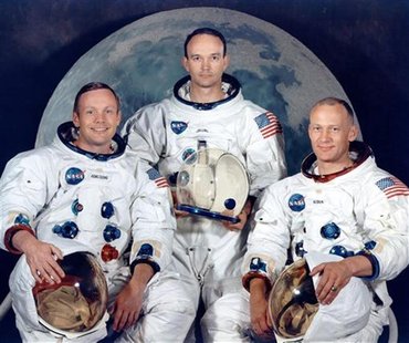 Apollo 11 crew's portrait session shows astronauts Neil A. Armstrong, Michael Collins and Edwin Aldrin in this July 1969 handout photo court Apollo 11 crew's portrait session shows astronauts Neil A. Armstrong, Michael Collins and Edwin Aldrin in this July 1969 handout photo court